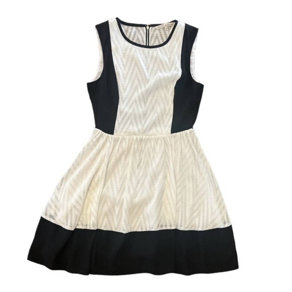 Rachel Roy Black White Sleeveless A-line Dress Size 6